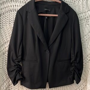NWOT Will Smith large one button, ruched sleeve blazer